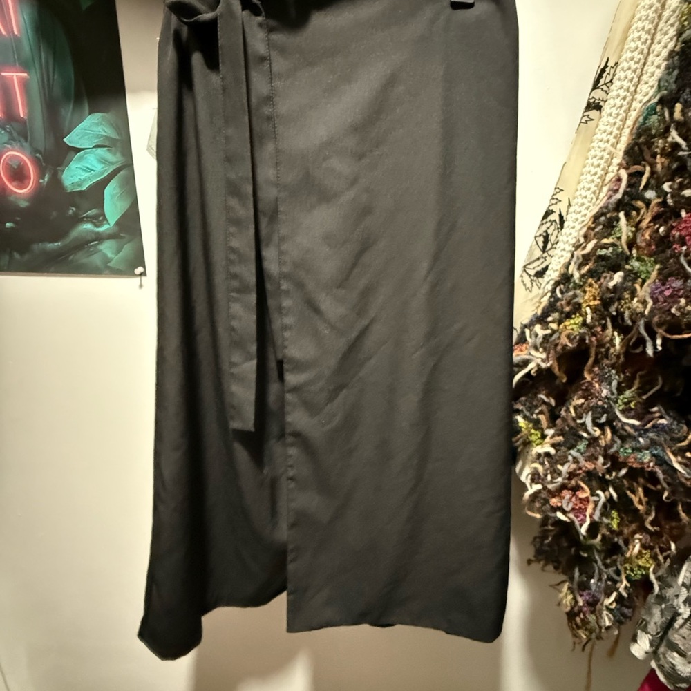 Elegant Wraparound Black Women's Skirt Pants—NWT